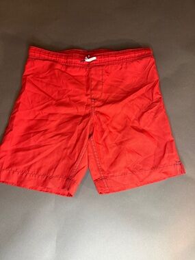 Lands' End Boys Red Quick-Dry Swim Trunk Board Shorts Size S (8)